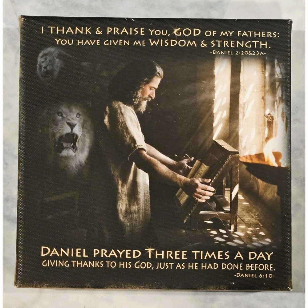 Daniel In The Lions Den Canvas Wall Art Bible Verse‎ Christian Scripture